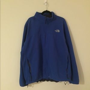 North Face blue fleece jacket